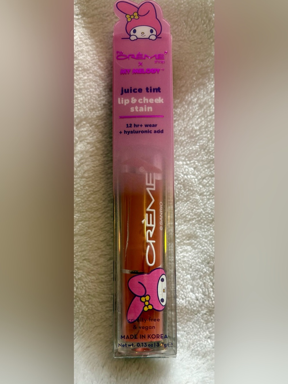 CREME x My Melody Juice Tint Lip & Cheek Stain — Pink and Orange Duo